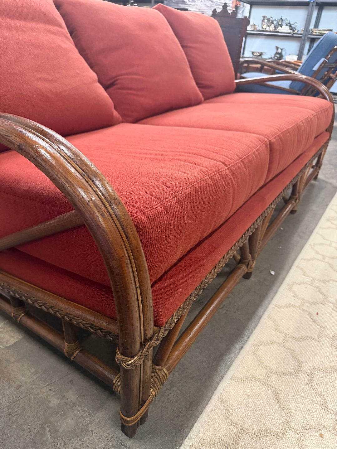 Vintage Bamboo and Rattan Sofa