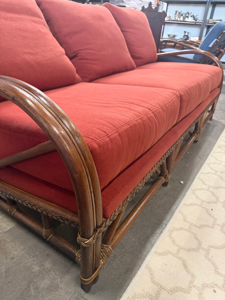Vintage Bamboo and Rattan Sofa