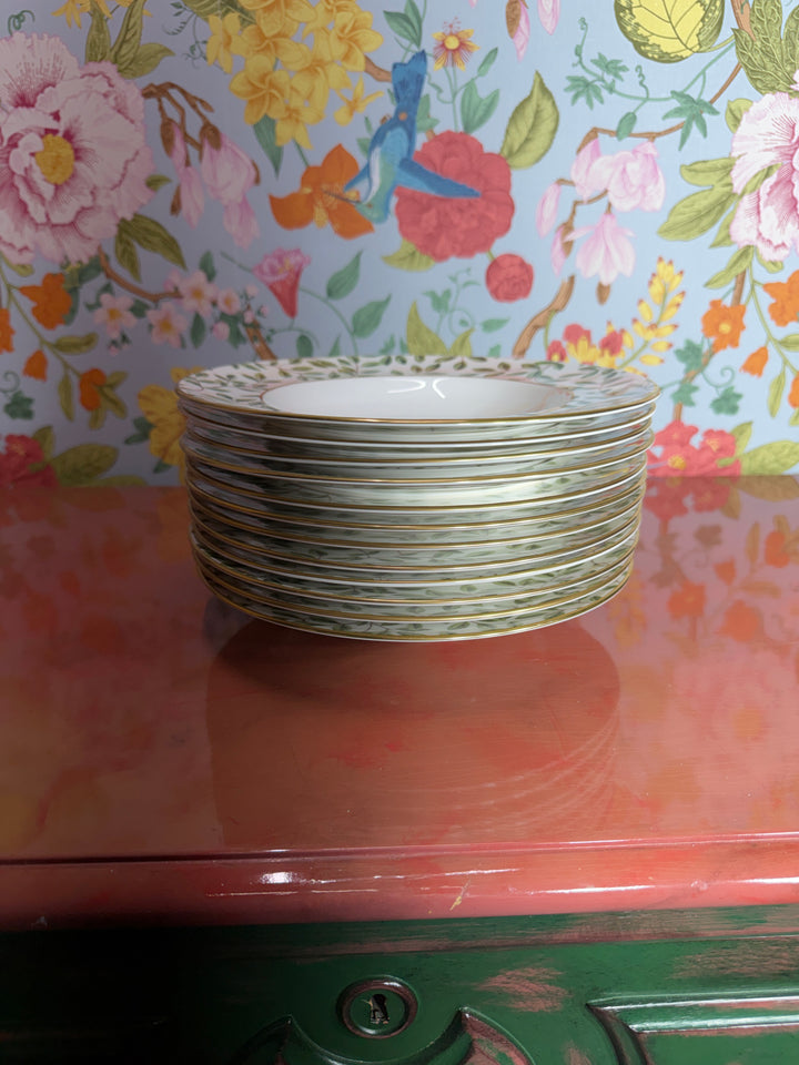 Vintage Tiffany & Co  Arbor Soup Bowls (Set of 12 - Chip on 1 bowl)