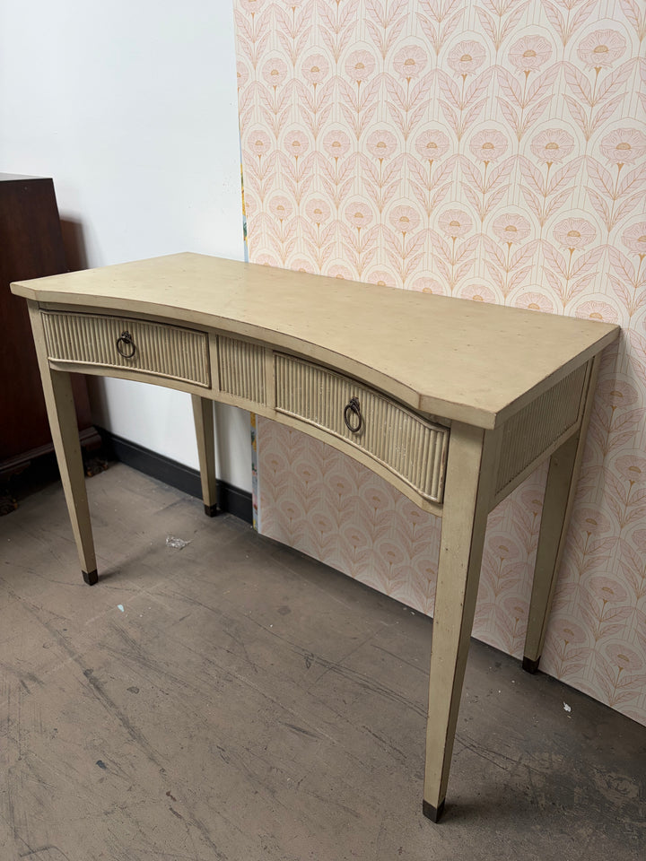 Cream Painted Two-Drawer Console Table