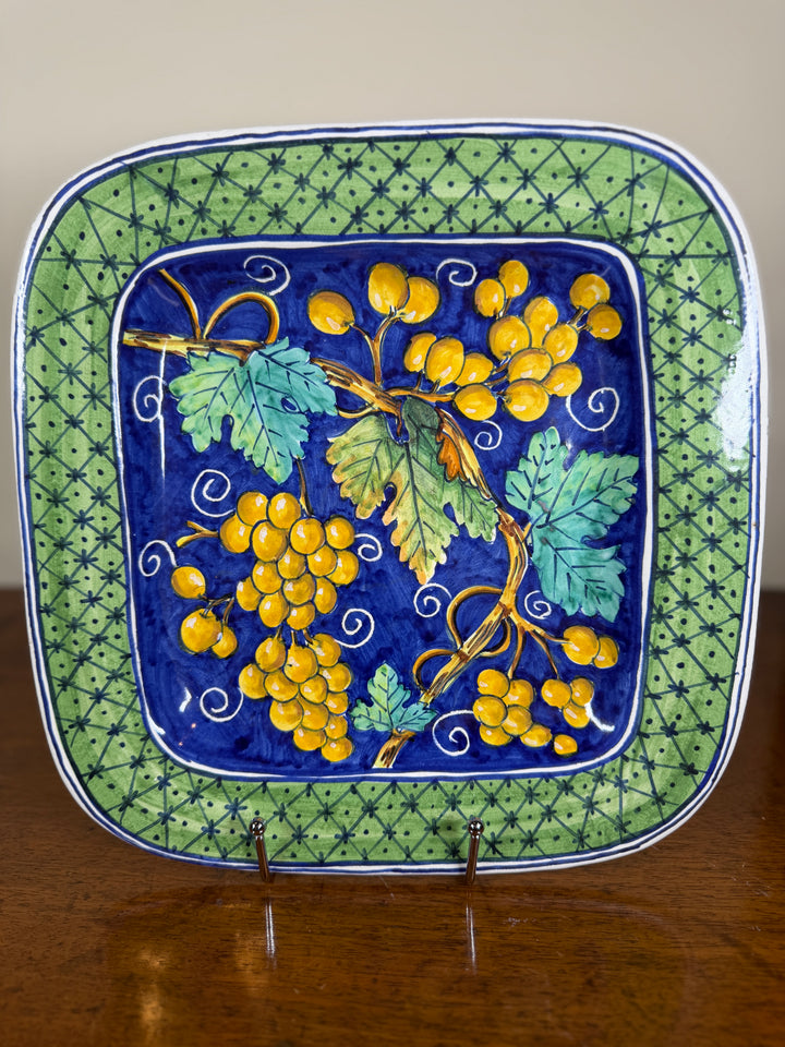 Handpainted Portuguese Service for 4 (Chalice Cups, appetizer plates, dinner plates)