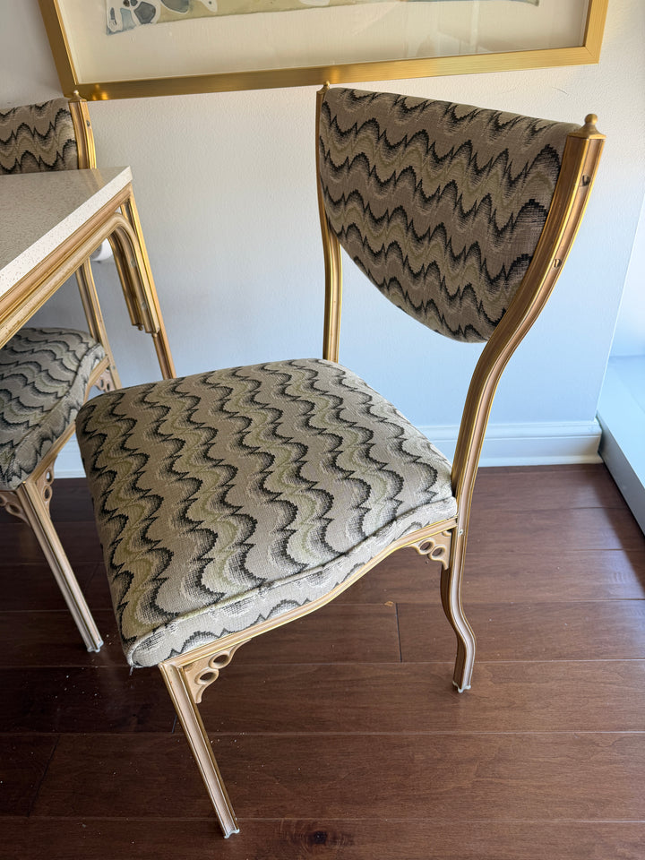 Mid-Century Card Table with Four Chairs
