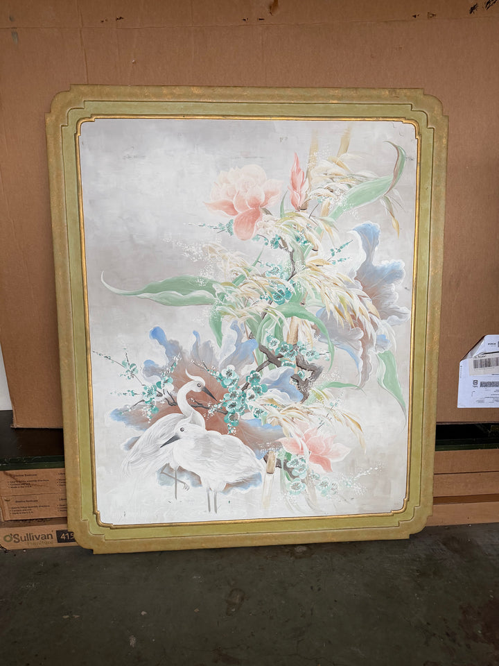 Painted Screen by Lucien Lienfelder, Signed