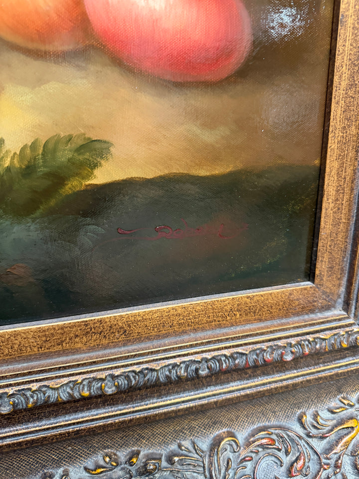 Monkey and Fruit Original Oil Still Life