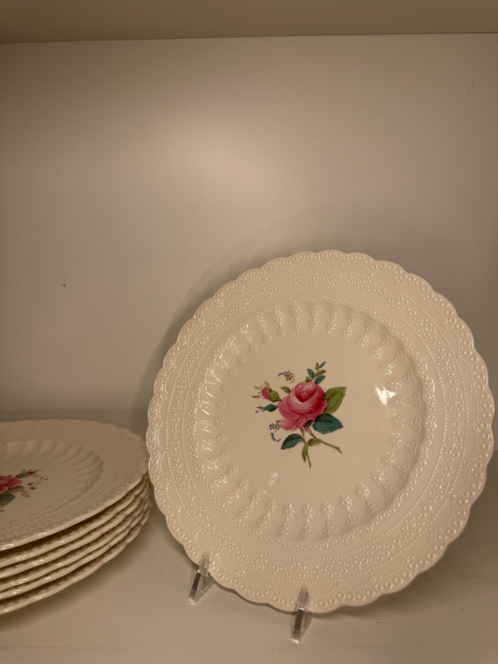 Spode Billingsley Rose Salad Plates - Set of 7