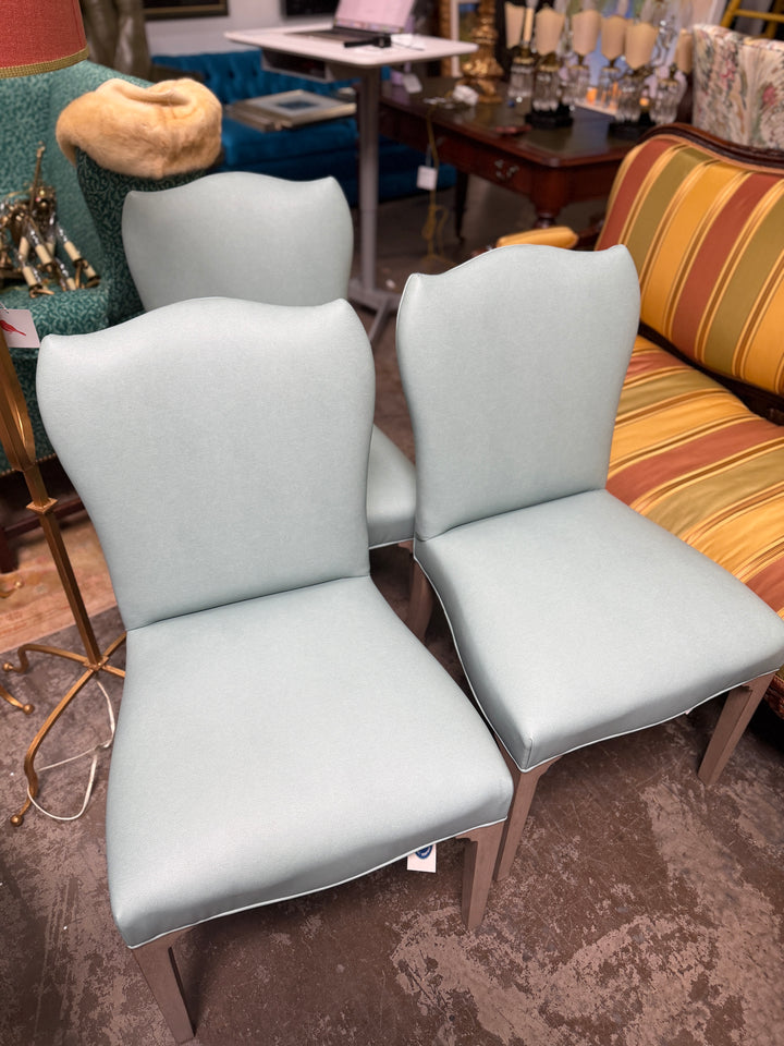 Set of 3 Blue Dining Chairs