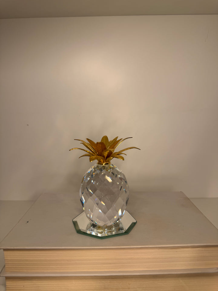 Swarovski Pineapple Crystal with Glass Tray