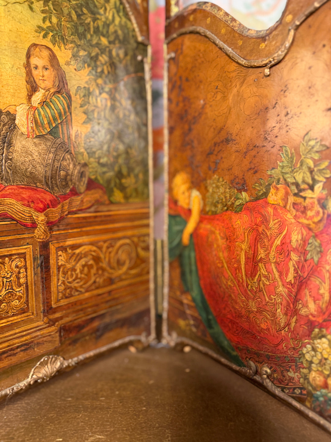 Louis XV Hand Painted Room Divider