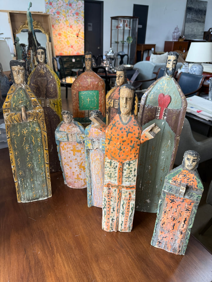 Nine Mexican Folk Art Figurines