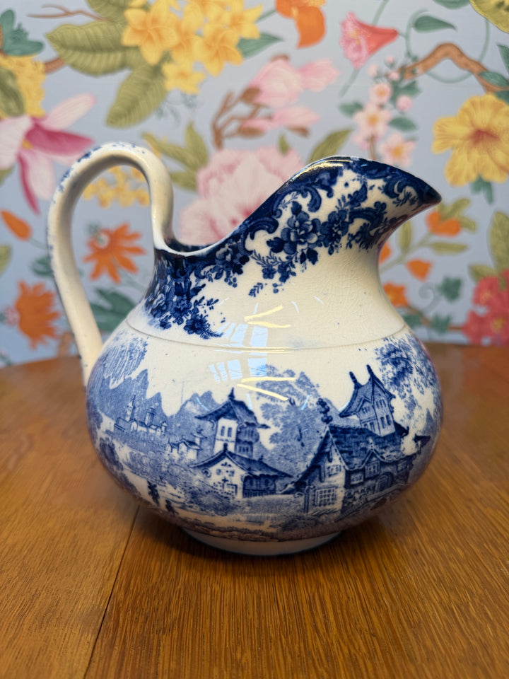 Antique Blue and White Creamer