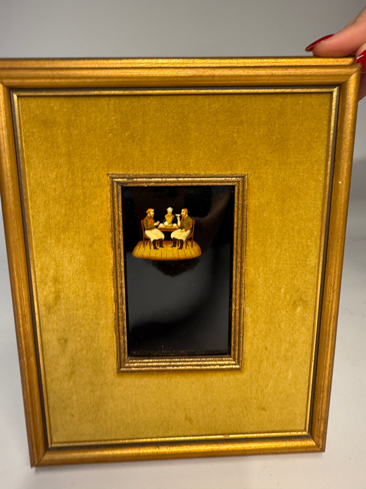 Pietra Dura People Plaque