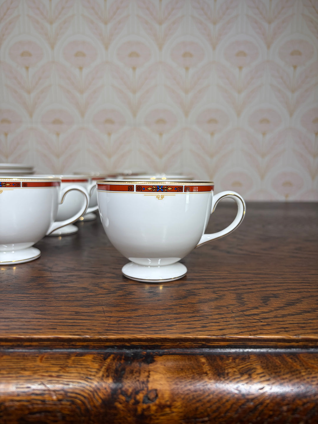 Set of 10 Wedgwood Colorado Cups and Saucers