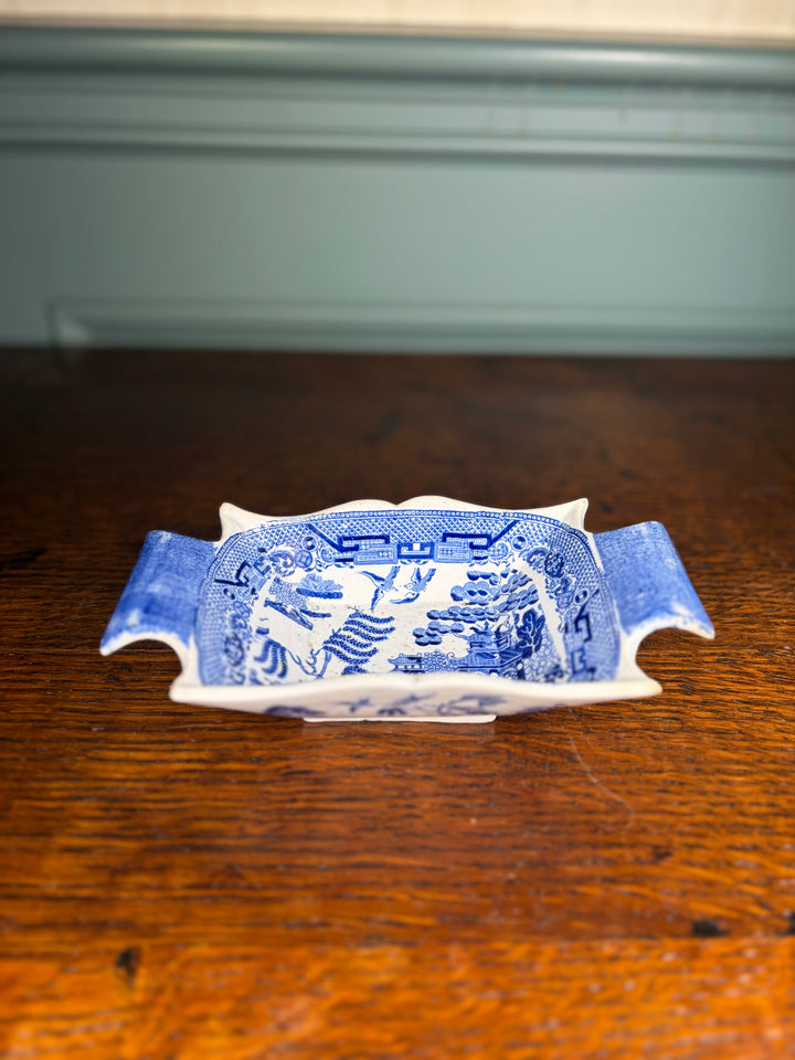 Blue Willow Antique Trinket Dish