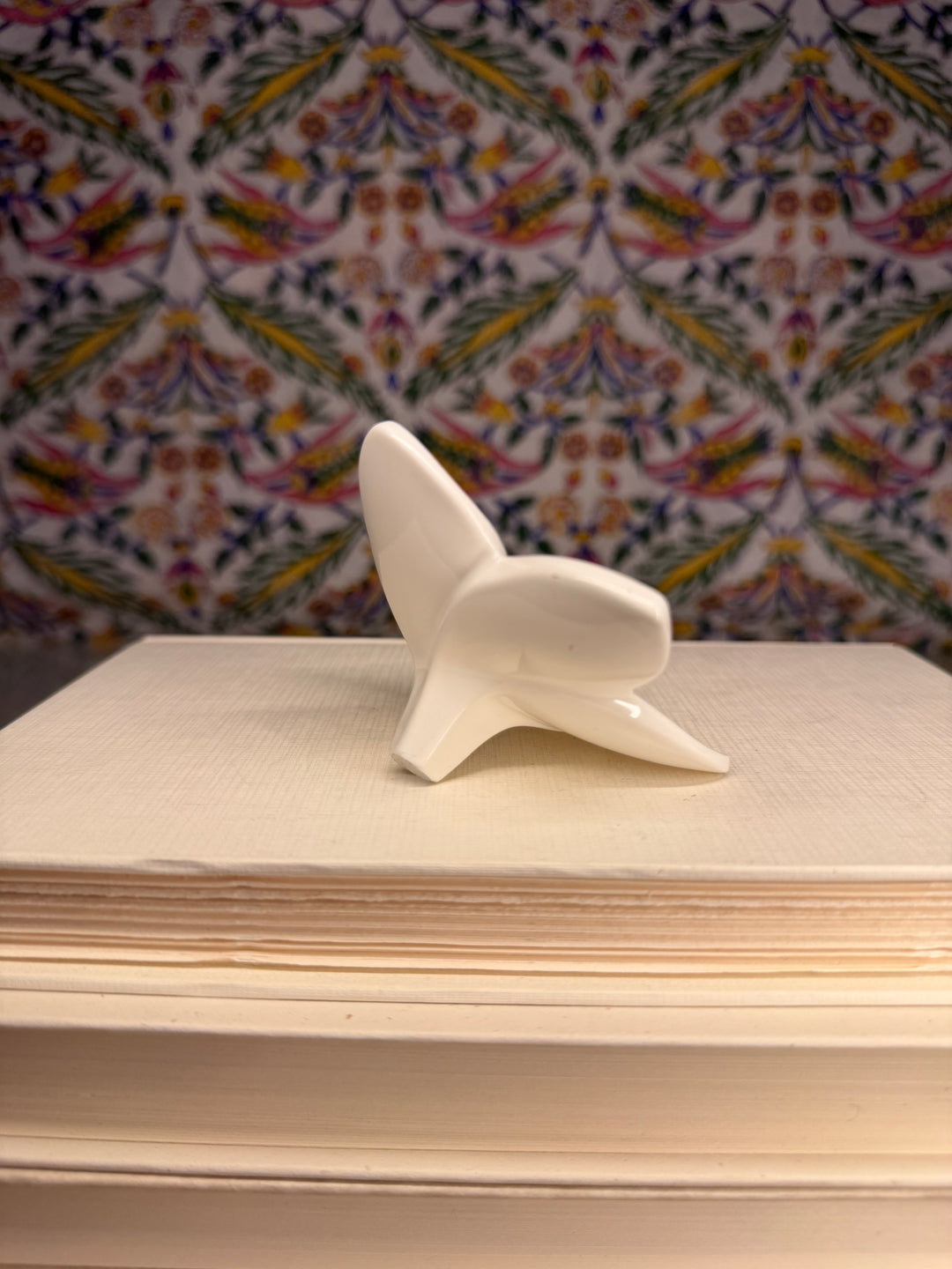 White Ceramic Flower-Shaped Dish