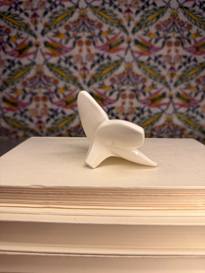 White Ceramic Flower-Shaped Dish