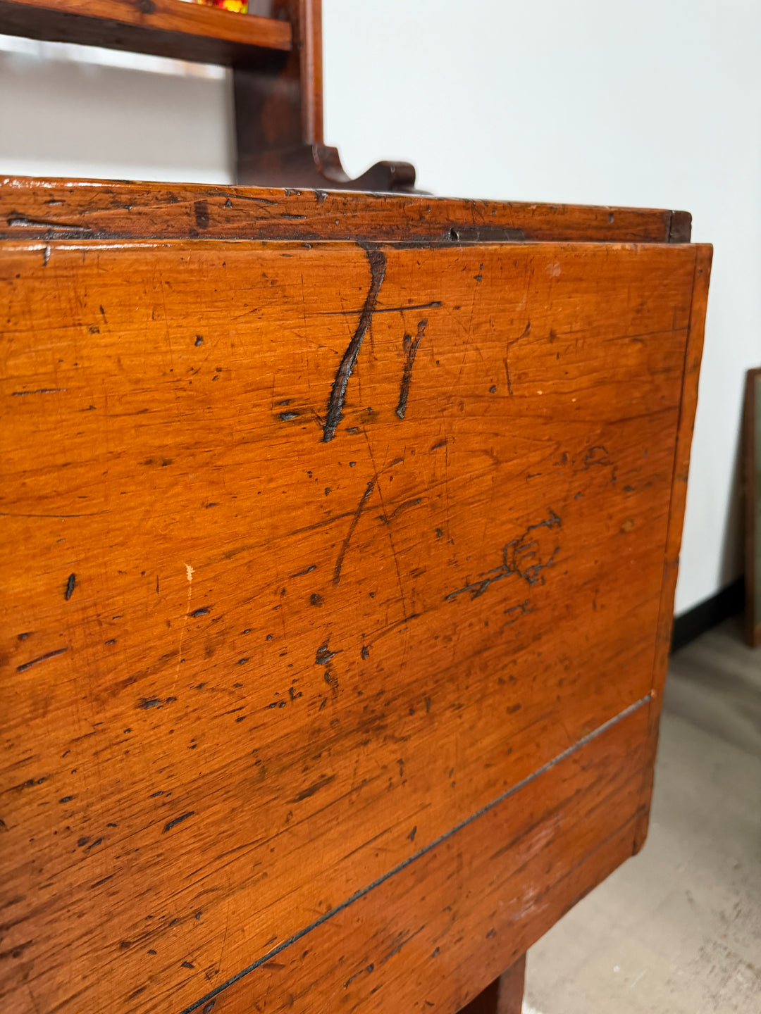 Antique Drop Leaf table with Shelving