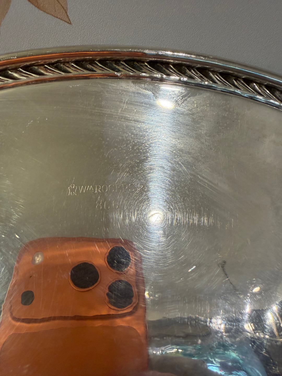 WM Rogers Silver Plated Chip and Dip Bowl