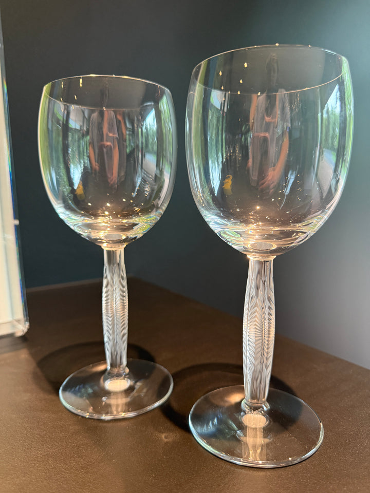 Lalique “Diamant” Wine Glasses (Set of 2)