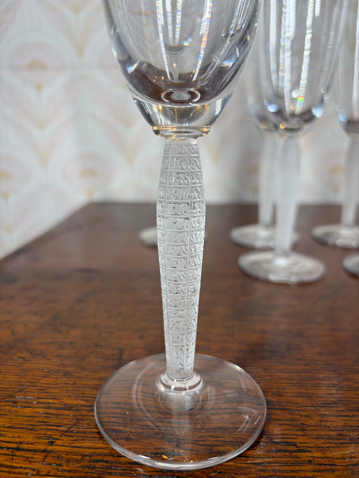 Set of 6 Lalique Glasses