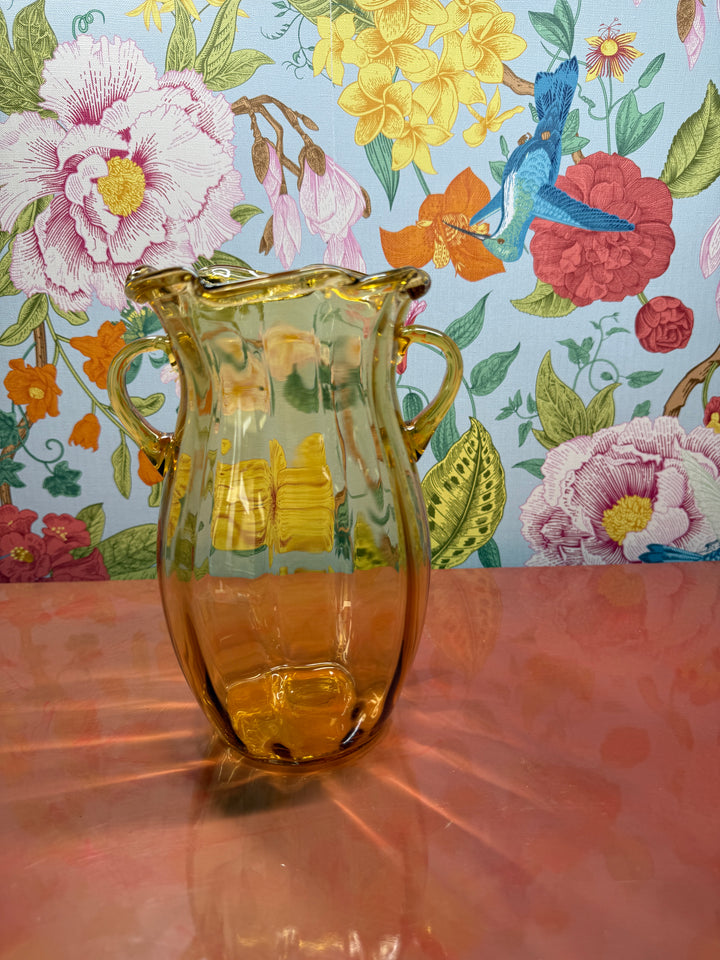 Yellow Glass Vase