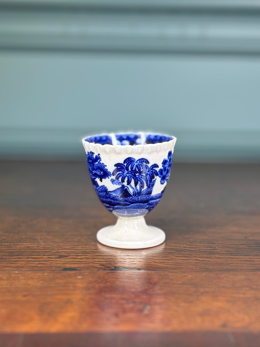Set of 4 Vintage Spode Blue and White Egg Cups