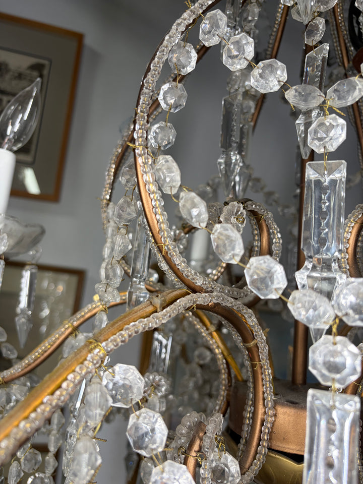 Multi-Arm Crystal Beaded Chandelier