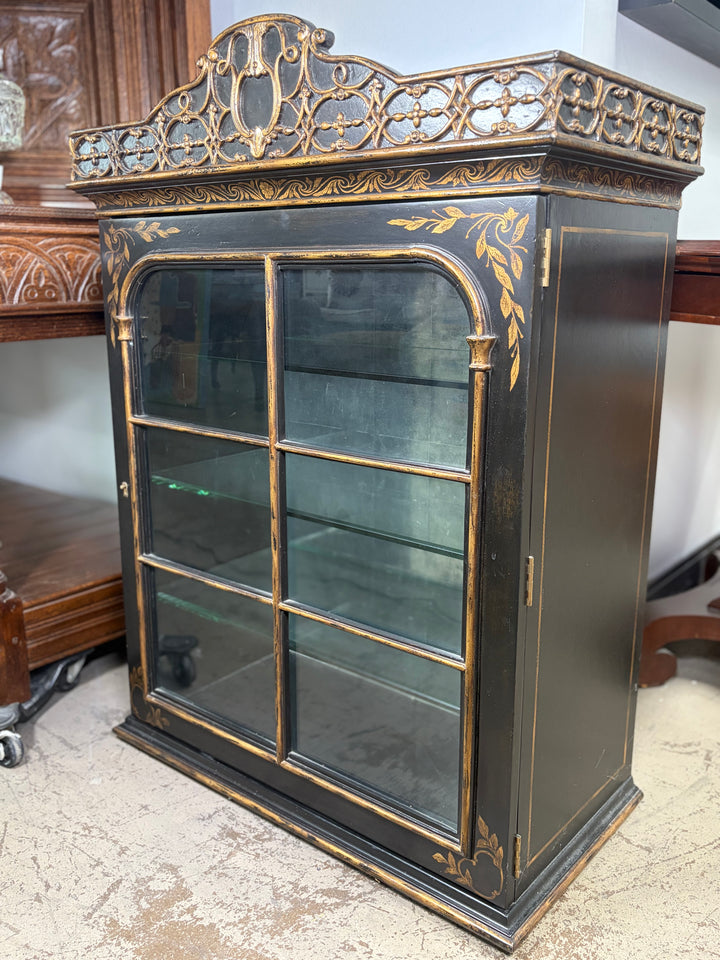 European Crossroads by John Richard Wall Hanging Display Cabinet with Glass Shelves