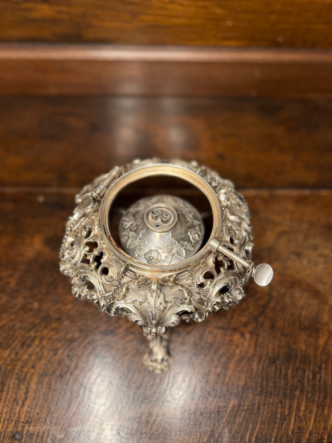 English Victorian Sterling Silver Tea & Coffee Service, Louis XV Pattern
