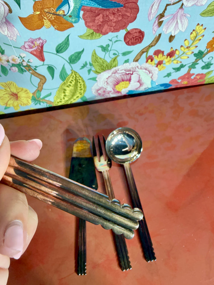 Puiforcat Silverplated Nantes Flatware (Service for 8 + 4 Serving Pieces)