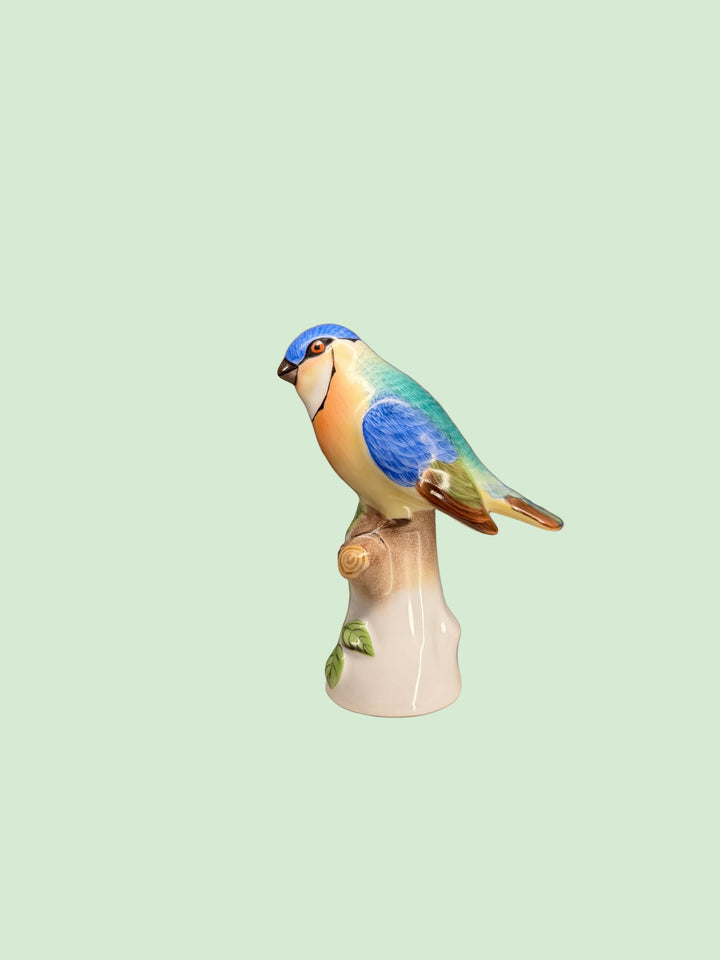 Herend Porcelain Perched Bird Figurine