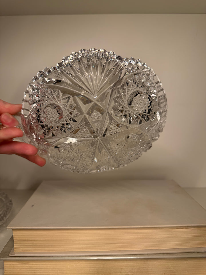 American Brilliant Cut Crystal Bowls - Set of 3
