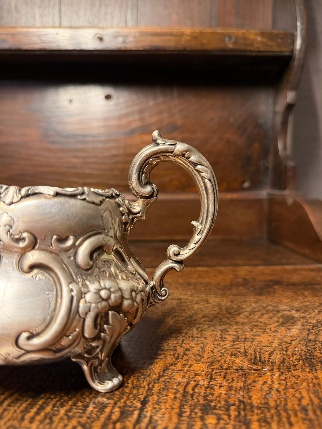 English Victorian Sterling Silver Tea & Coffee Service, Louis XV Pattern