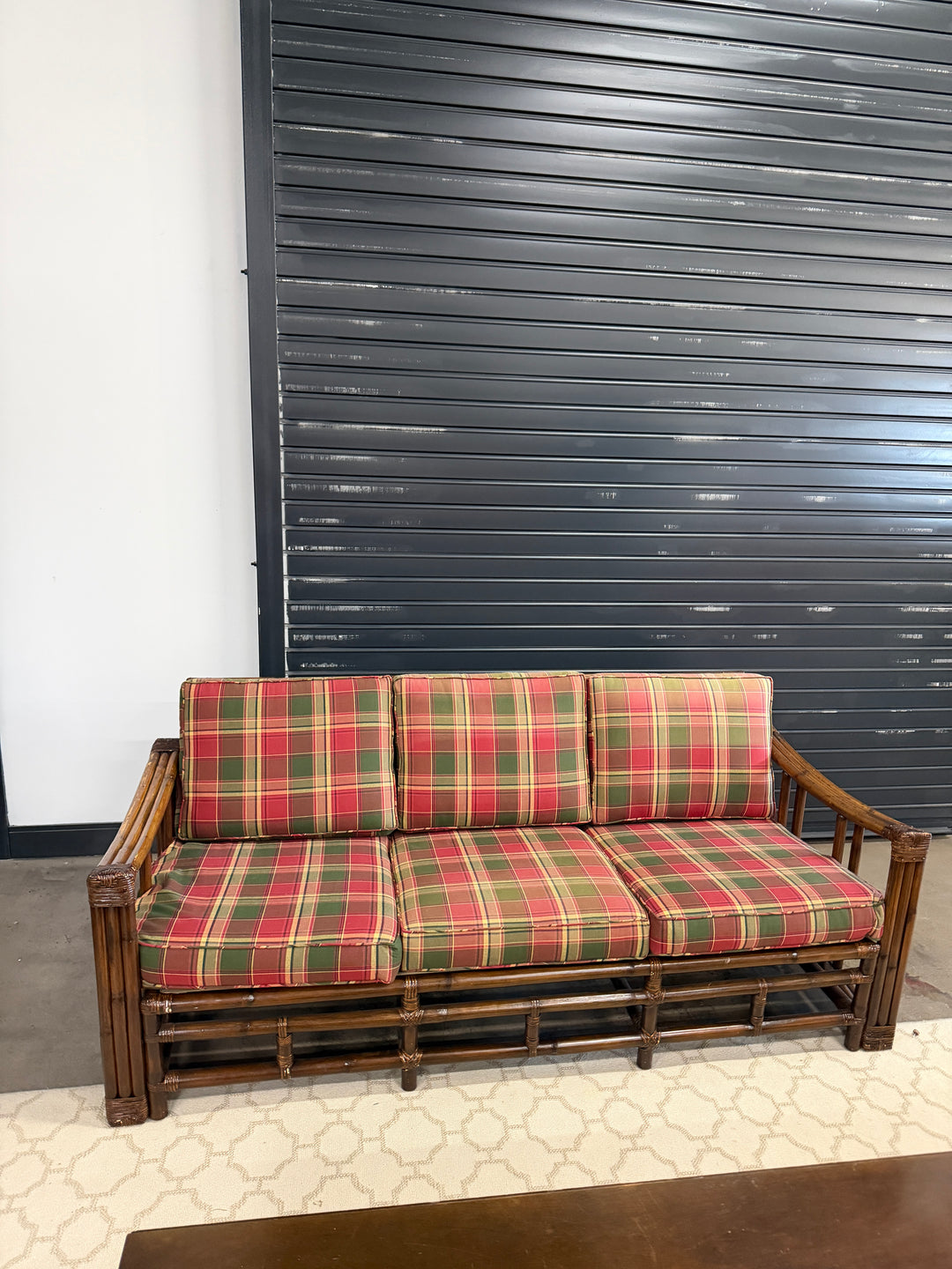 Vintage Bamboo and Rattan Sofa