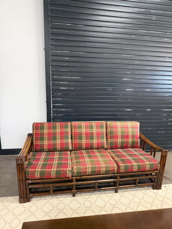 Vintage Bamboo and Rattan Sofa