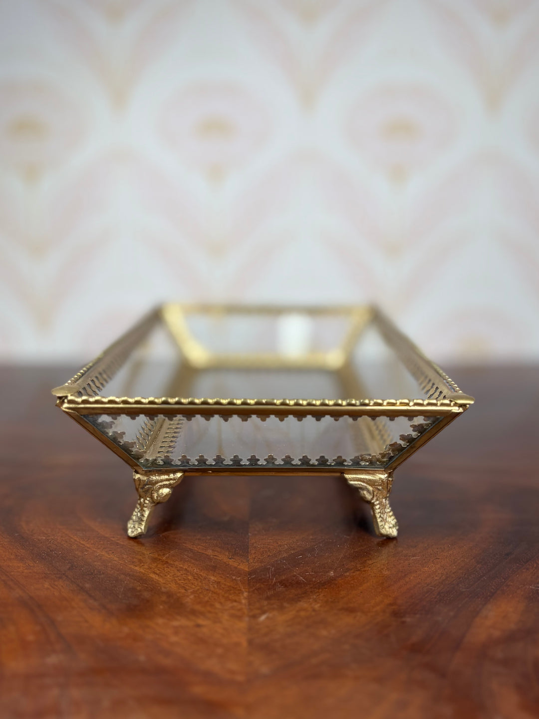 Glass and Brass Tray