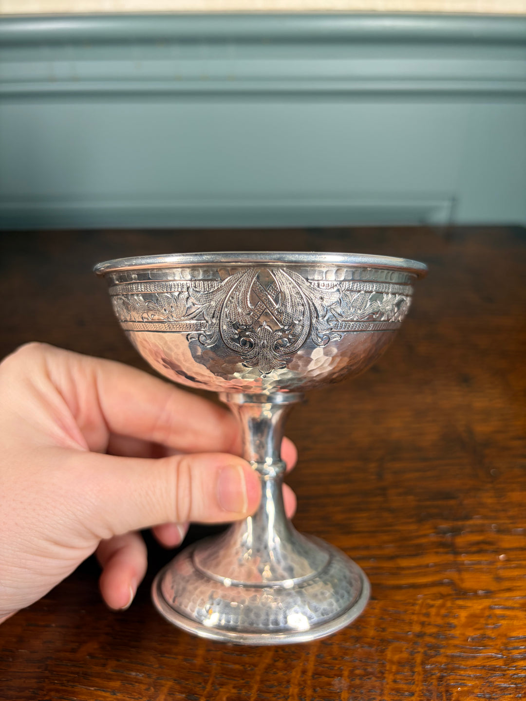 Schofield Baltimore Tudor Hammered Sterling Silver Sherbet Cups Set of 6