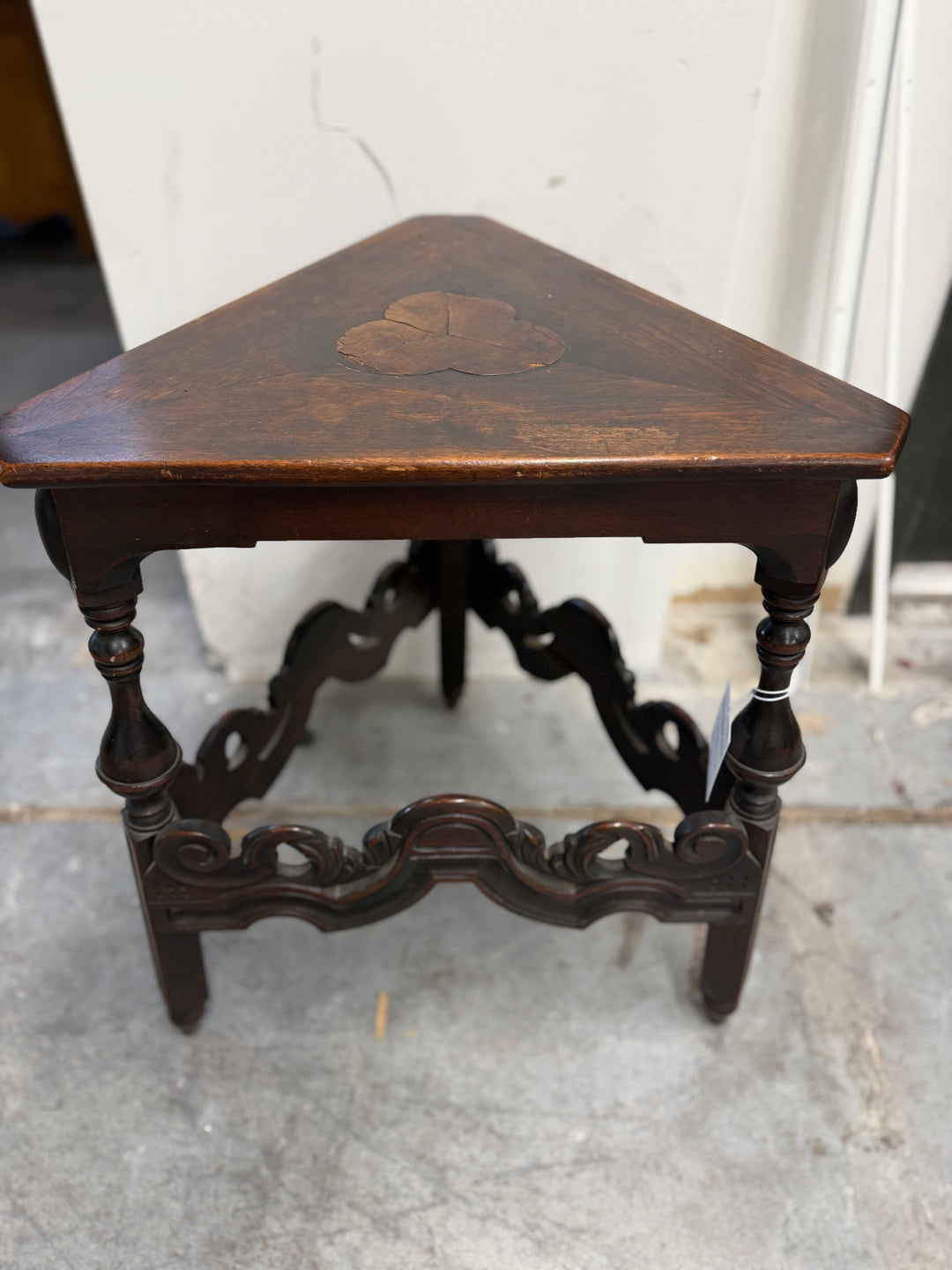 Antique Kittinger Triangular Accent Table
