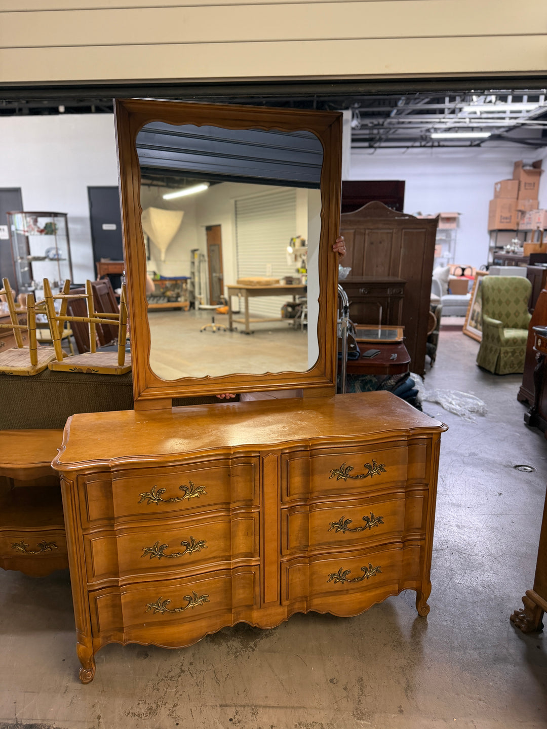 Vintage French Provincial Dresser with Mirror – House Finch