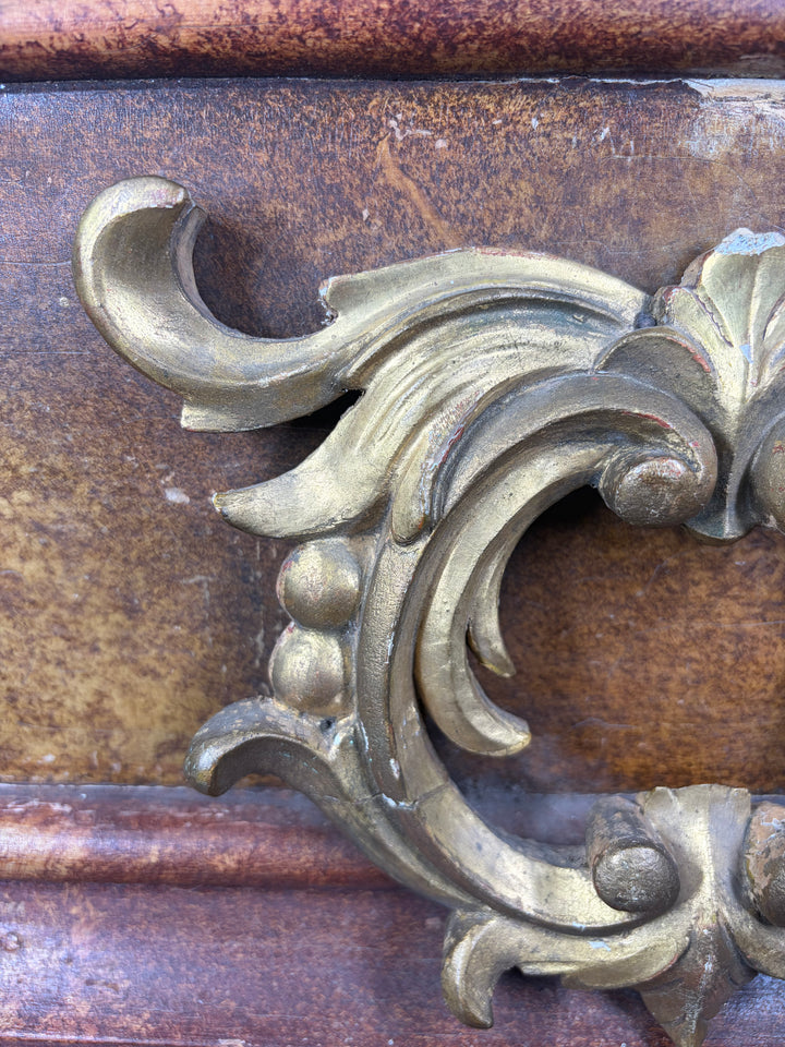Decorative Wooden Wall Bracket with Gilt Rococo Hardware