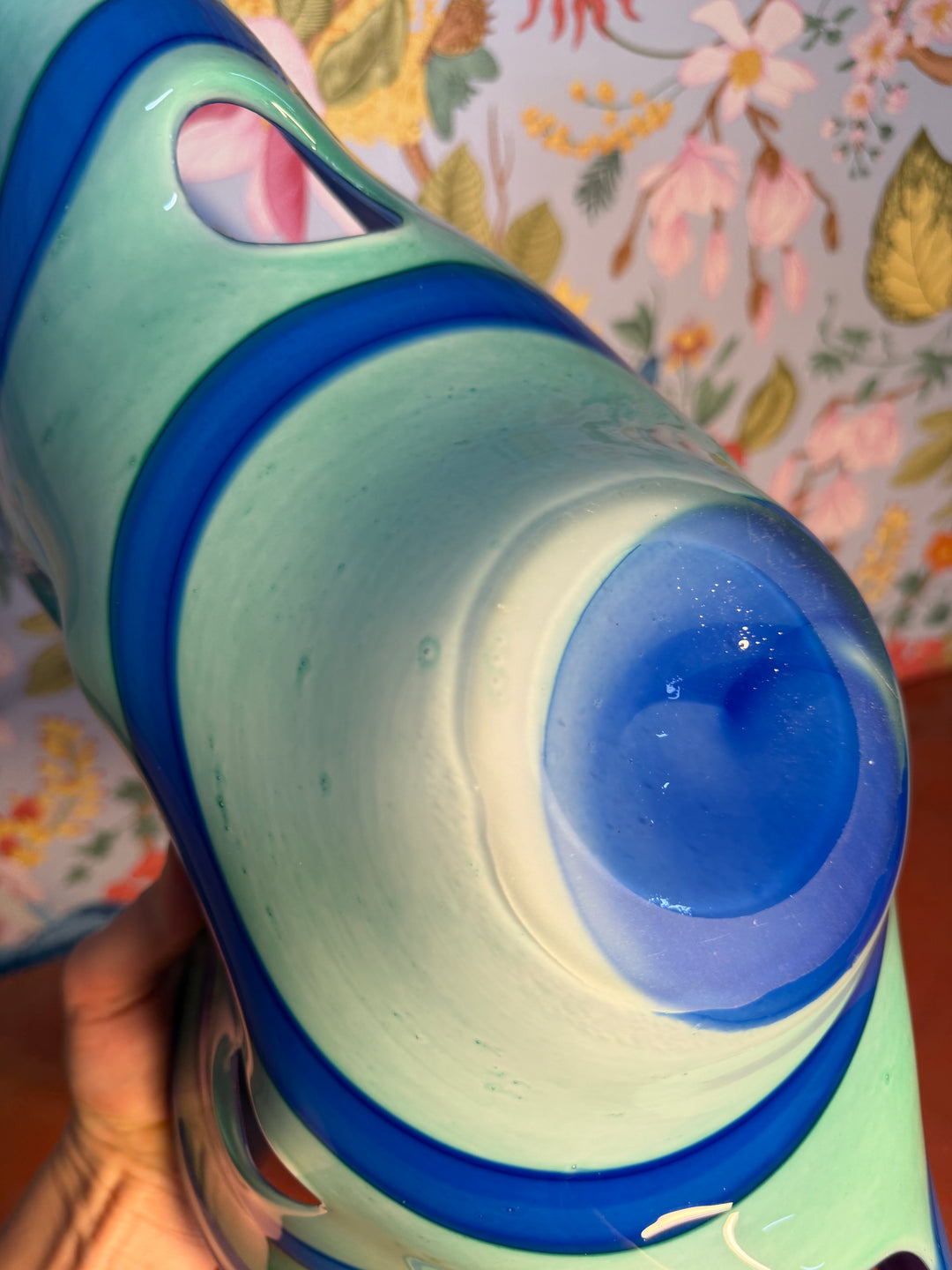 Blue and Green Glass Sculpture
