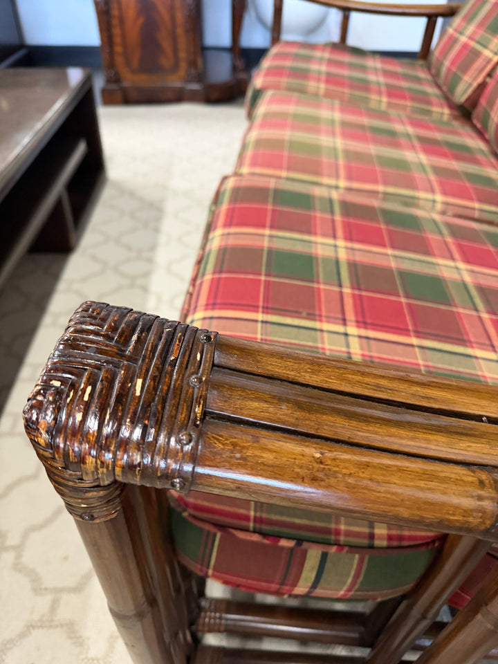 Vintage Bamboo and Rattan Sofa