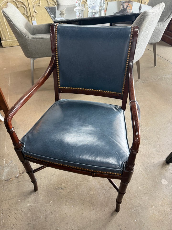Regency Style Chairs with Faux Leather