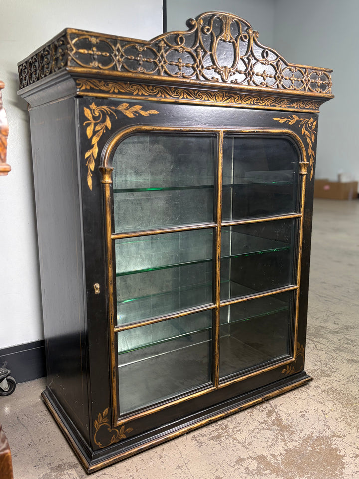 European Crossroads by John Richard Wall Hanging Display Cabinet with Glass Shelves