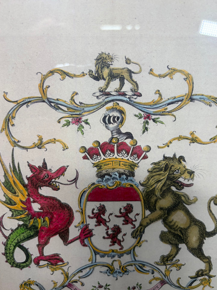 Framed Heraldic Coat of Arms Print – Yelverton, Earl of Sussex