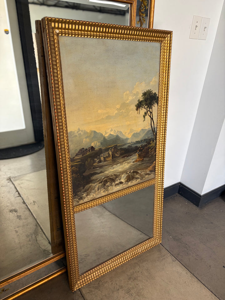 Antique French Trumeau Mirror