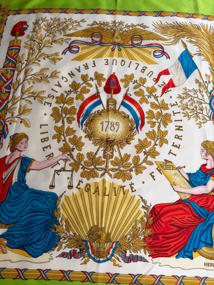 Vintage HERMÈS ‘Liberté Égalité Fraternité’ French Republic 1789 90