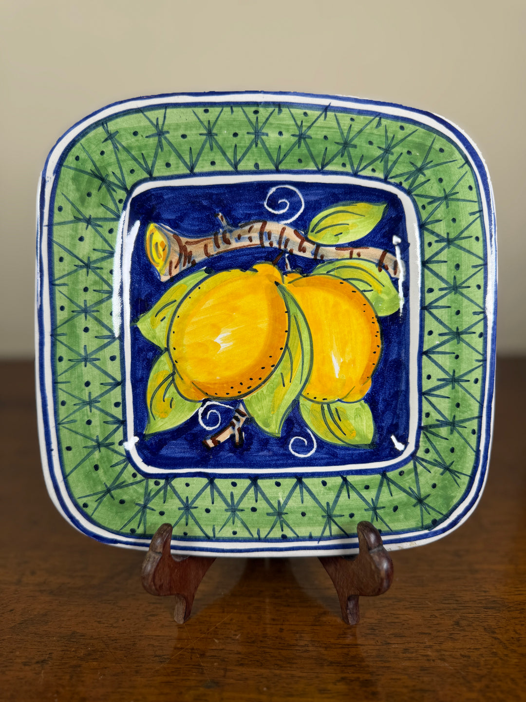 Handpainted Portuguese Service for 4 (Chalice Cups, appetizer plates, dinner plates)