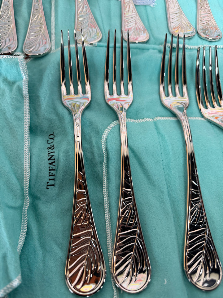 Vintage Tiffany & Co - Set of 16 Stainless Steel Dinner Forks / 16 Salad Forks