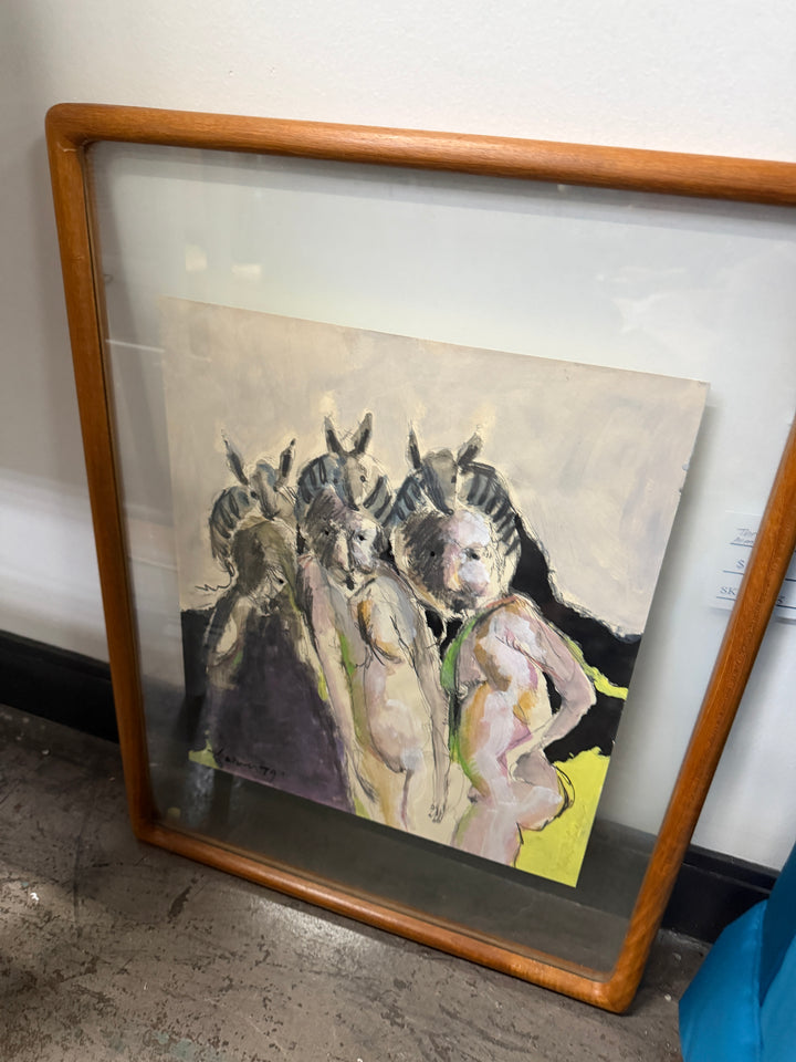 Three Nudes in Armadillo Masks