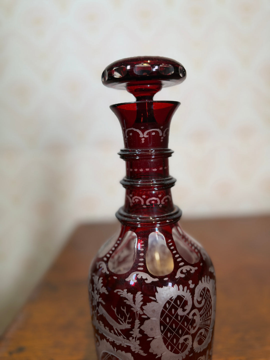 Bohemian Ruby Red Decanter